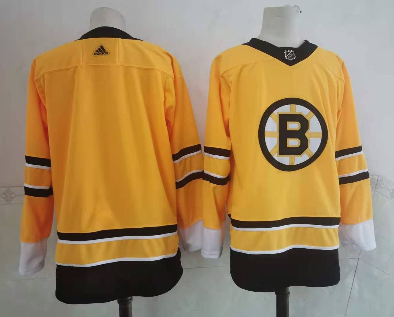 Cheap Adidas Men Boston Bruins customized Authentic Stitched yellow NHL Jersey